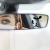 Spooky Car Exterior Decoration Flying Bat Rearview Mirror Stickers, PVC Decals for Vehicle Versatile Vinyl Surfaces Decoration, Waterproof Halloween