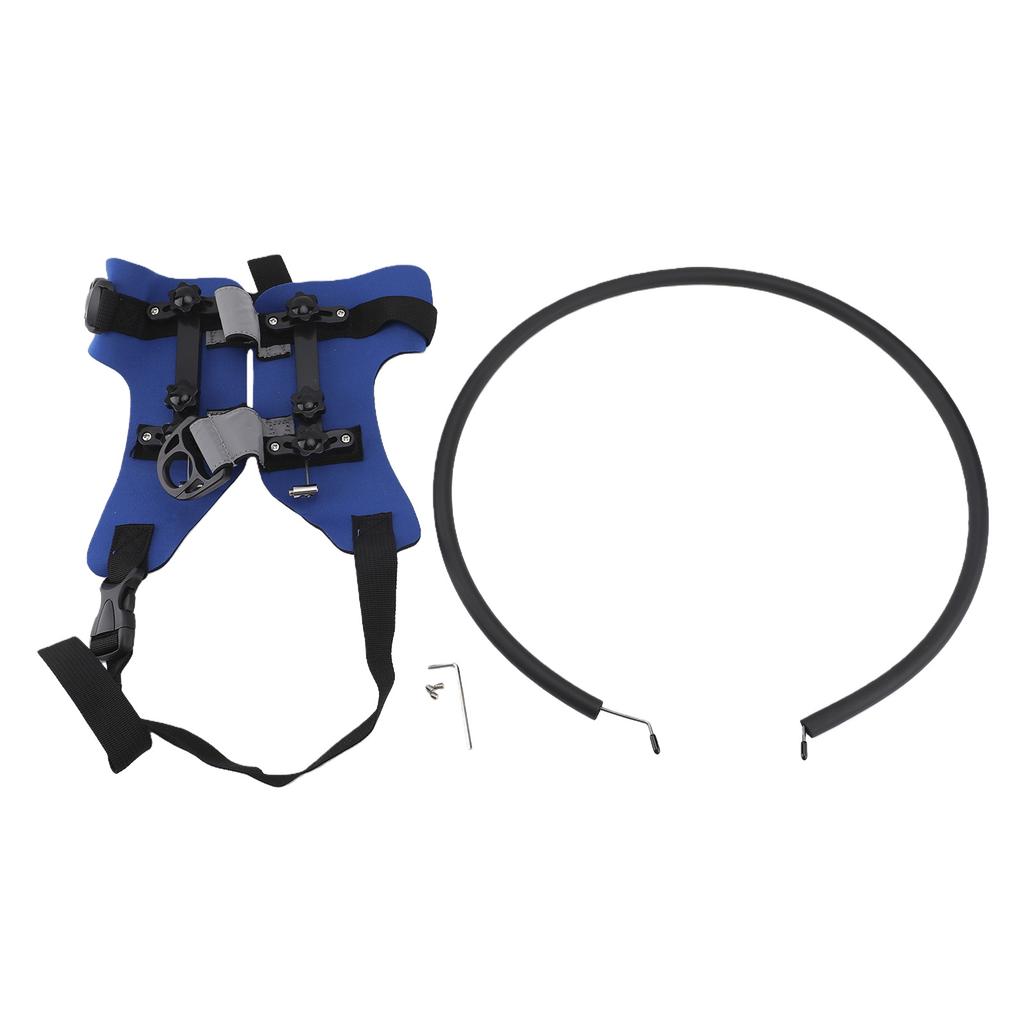 Blind Dog Ring Adjustable Blind Pet Harness Circle Walking Collision Ring for Visually Impaired Pets Blue M