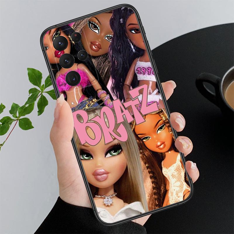 Cute Bratz Doll Phone Case for Samsung Galaxy A55 A15 A54 A52 A33 A34 A35 A25 A05s A05 A22 A24 M34 M54 M23 M14