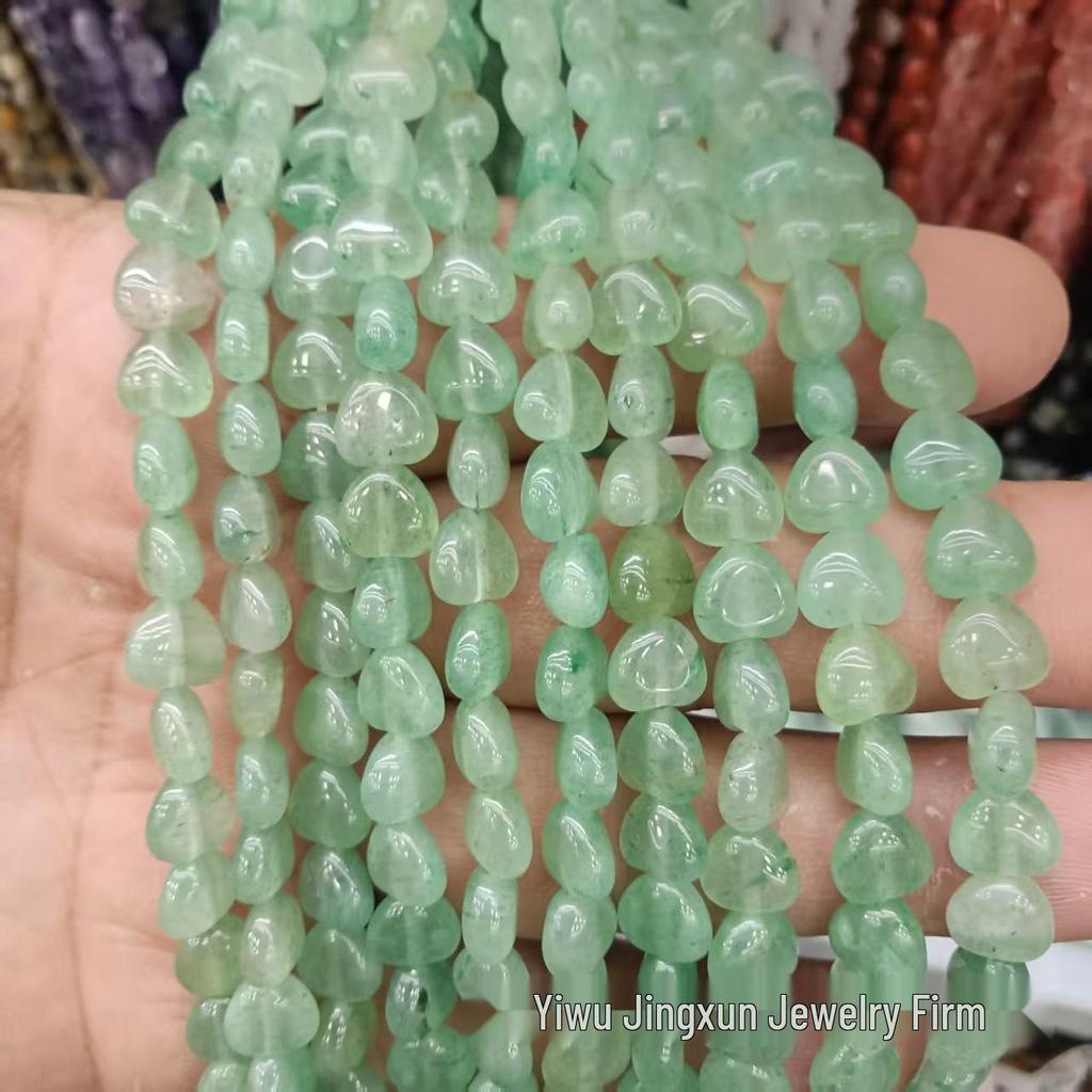 Heart-Shaped Crystal Agate Beads for DIY Jewelry and Clothing Accessories
