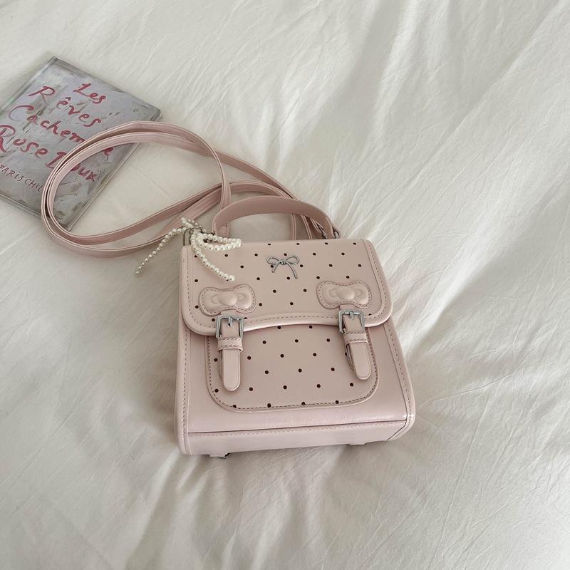 Schoolbag1011 Spring and Summer Niche Bow Casual Backpack Women's New High-value Sweet Simple Shoulder Bag