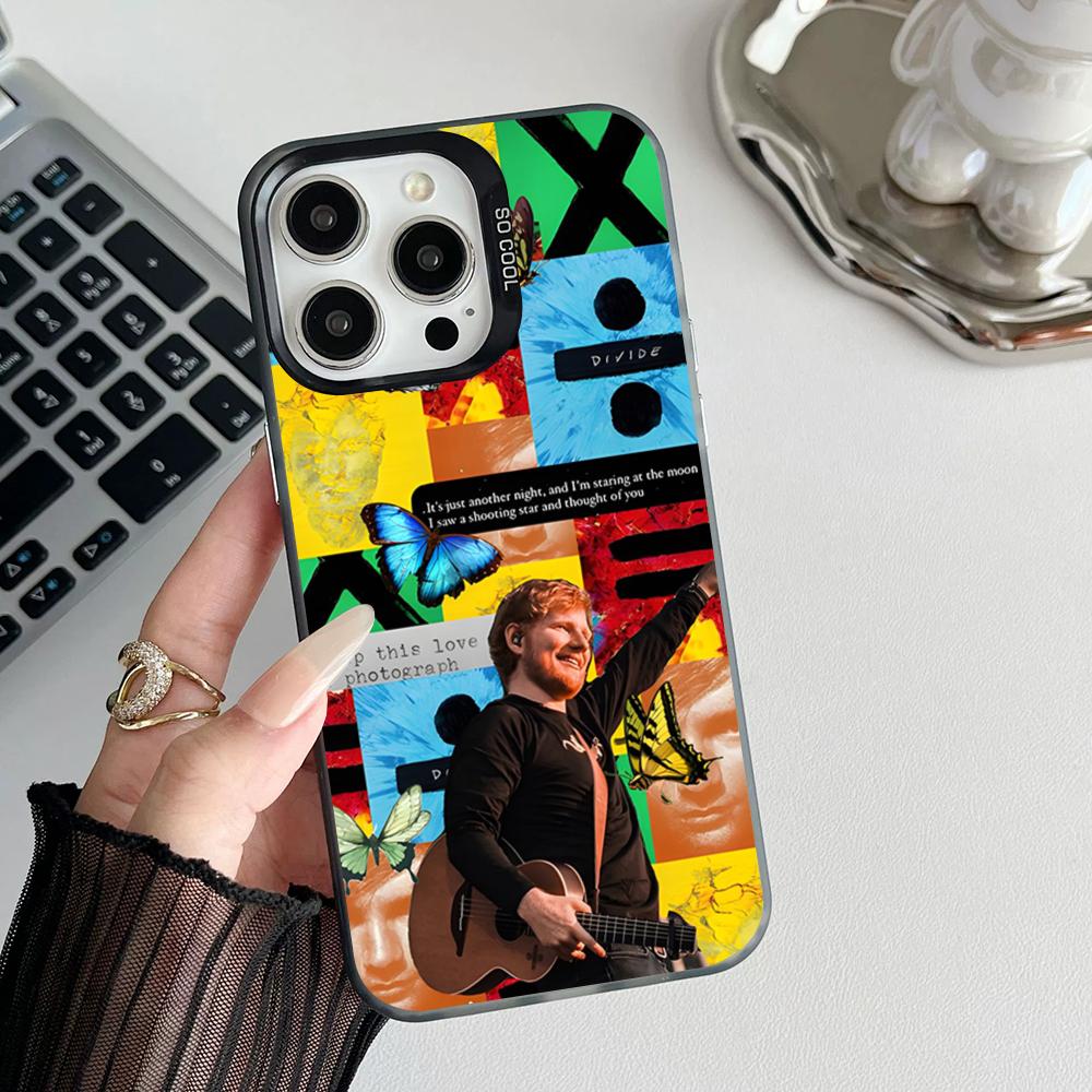 E-Ed S-Sheeran Hot Singer Phone Case Matte Colored Silver For Iphone 17 16 15 14 Pro 13 12 Air Plus 11 7 8 Max Luxury Cover