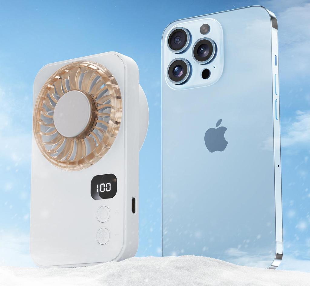 Ice Pack Portable High-Speed Cooling Fan for Outdoor & Home Use, Large Fan with Customizable Logo
