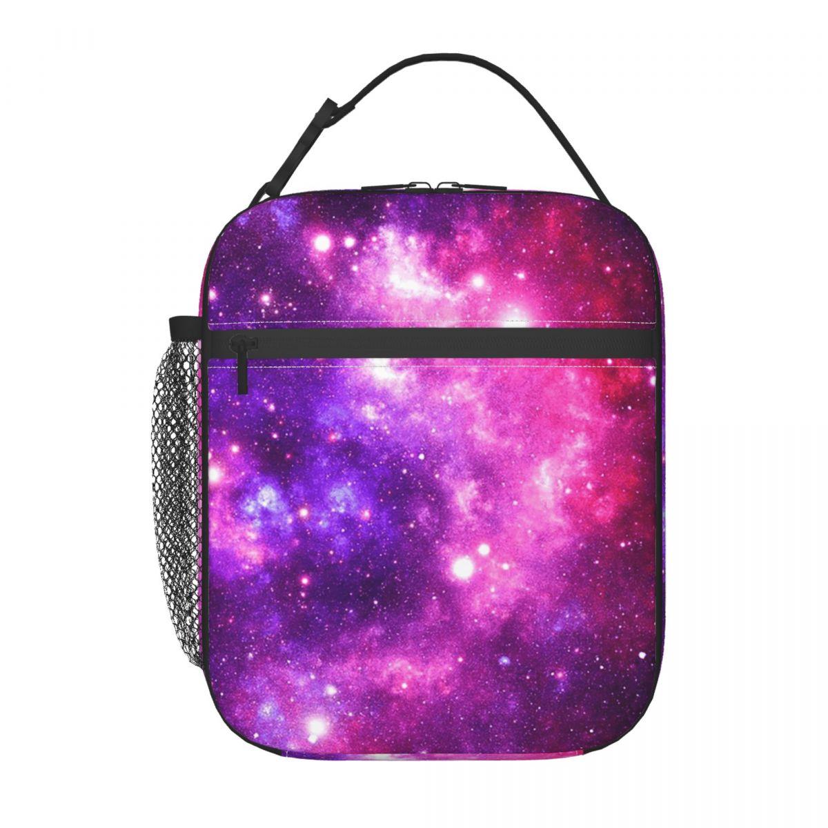 

Vibrant Galaxy Print Insulated Lunch Bag for Women Office Cooler Thermal Food Box Tote Leakproof Lunch Boxes Container One Size