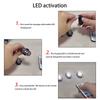Luzes de Aviso Sem Fio para Aeronaves Leves, Aviões, Helicópteros, Luzes Estroboscópicas LED RGB para Aeronaves, Luzes de Motocicleta, Posição de Flash LED