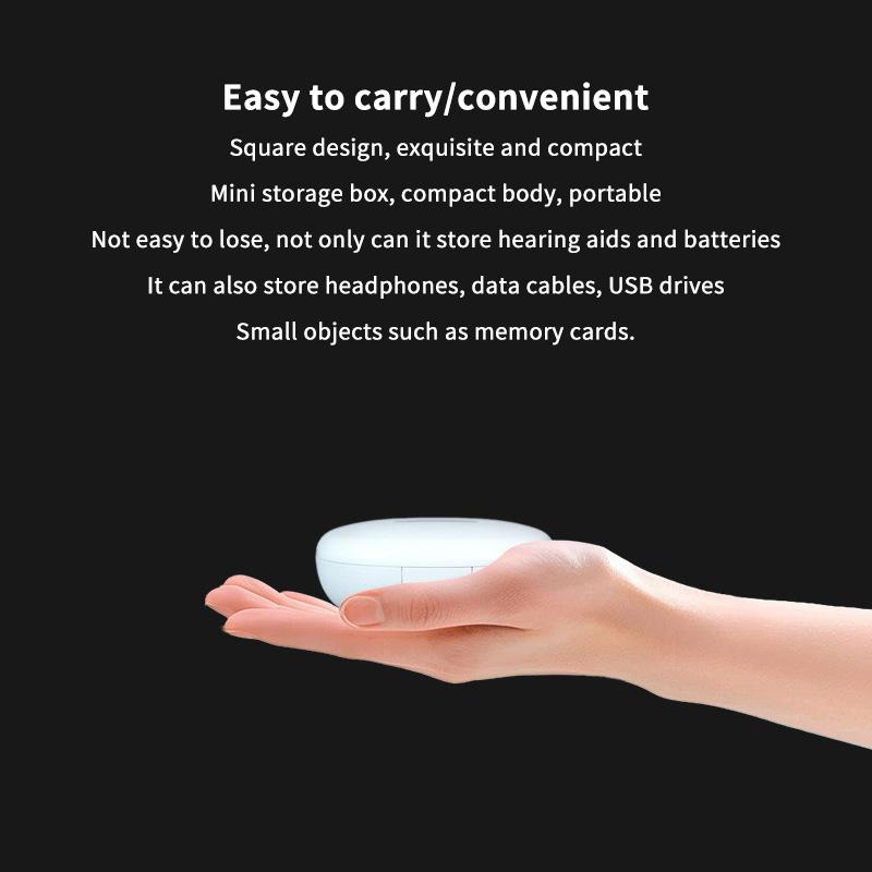 Hearing Aid Carry Case 1Pcs Portable Dustproof Hard Protective Storage Organizer Box Perfect for Travel Outdoor Use