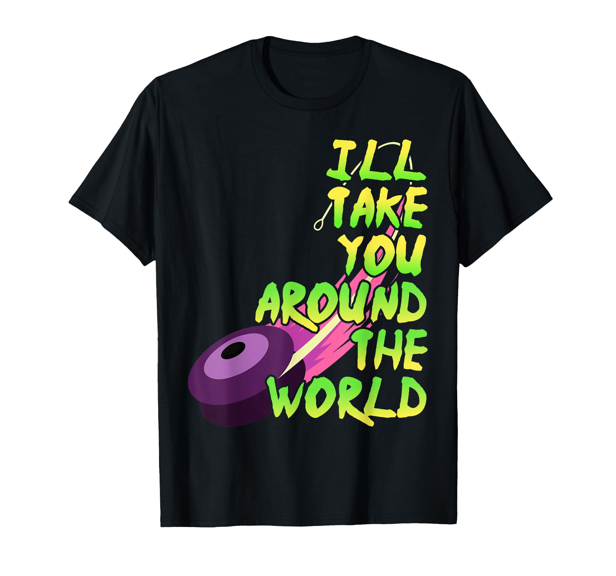take you around the world in a cool I ll yo-yo t-shirt. чёрный