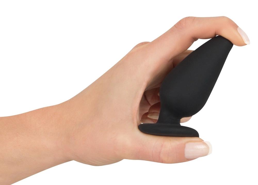 Heavy Medium Tapered Anal Plug (8.9cm) - Black Velvets