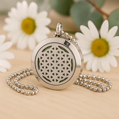 Essential Oil Diffuser Necklace Flower of Life 25mm