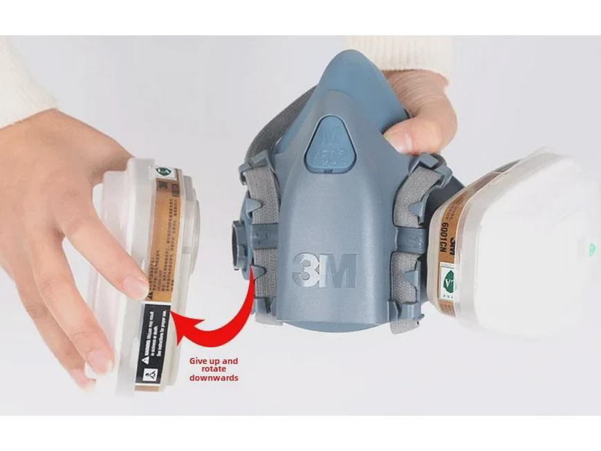 Respirateur 3M 6200 P100 pour produits chimiques, poussières et peintures en aérosol