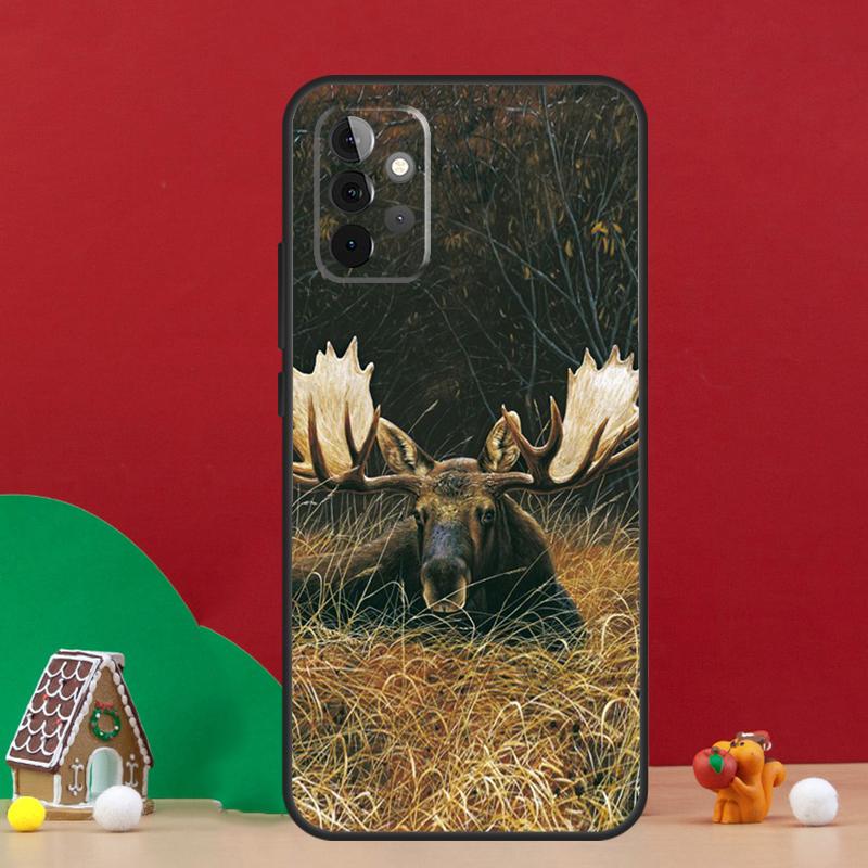 Stag Bull Moose Reindeer Deer Case For Samsung Galaxy A36 A56 A06 A13 A53 A32 A12 A22 A52 A35 A17 A16 A55 A15 A54 A34 A14