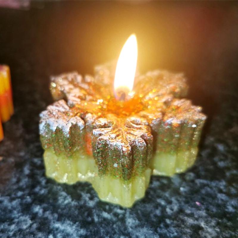 Handmade  Soap  Mold Silicone Maple Leaf Snowflake Shaped Diy Fondant Baking Cooking Cake Decorating