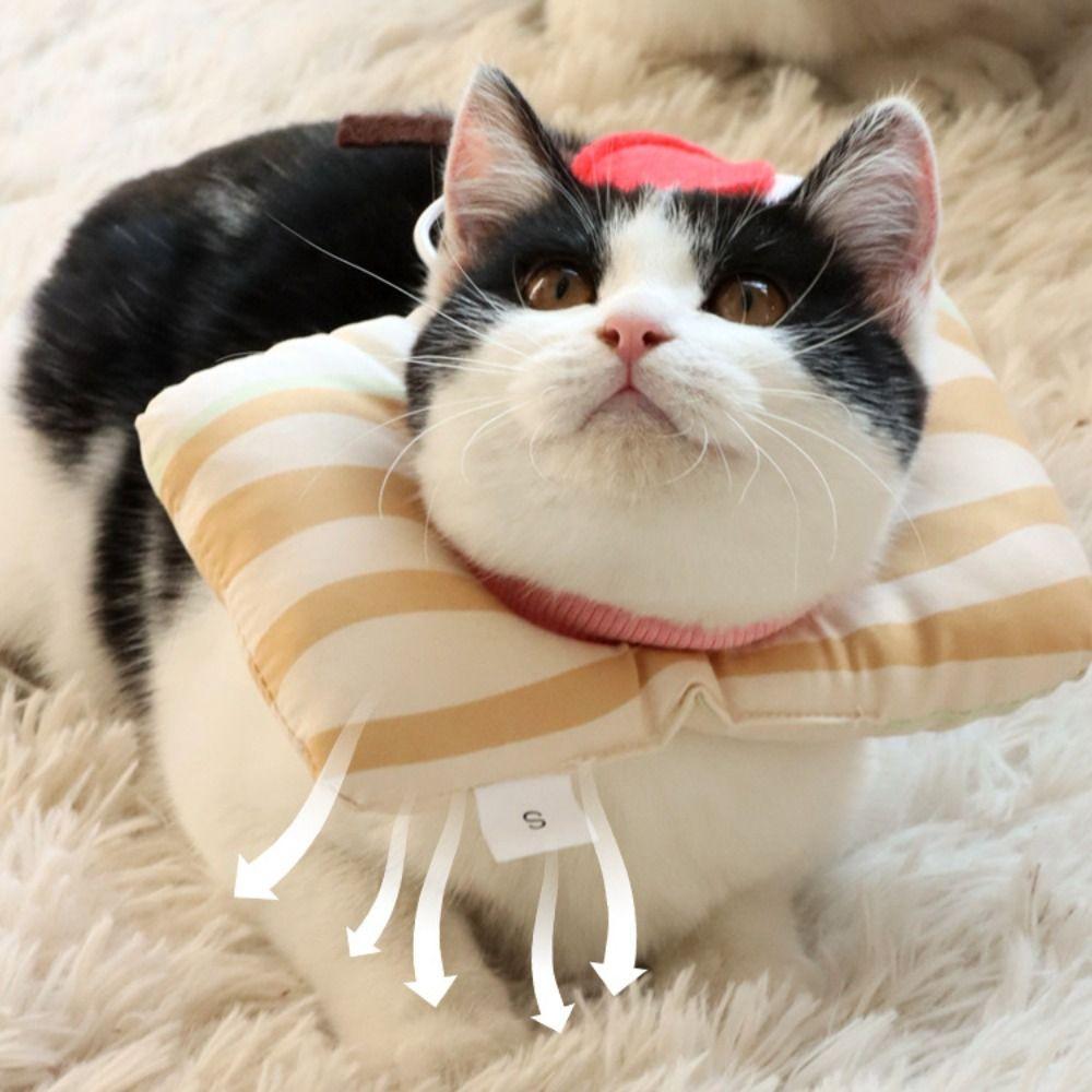 Fish Shape Cat Protective Collar Cartoon Pet Elizabethan Collar Cat Recovery Collar  Wound Healing