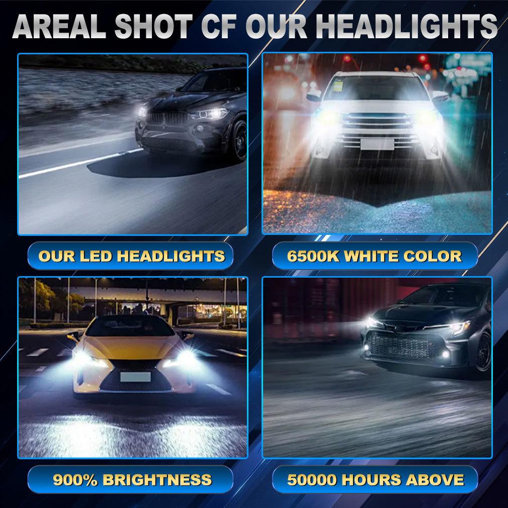 2Pcs H15 LED Headlight Bulbs High Power 6500K High Beam 90W 30000LM Turbo Headlamp DRL Driving Lamp 25W For Volkswagen BMW 12V