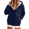 Women's Fashion Casual Sweatshirt Loose Zipper Cardigan Long Sleeve Hooded Jacket