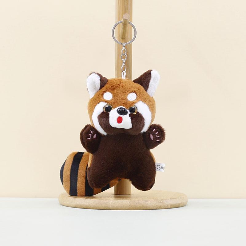 Charmantes Waschbär Plüsch Schlüsselanhänger Kuscheltier Rucksack Zubehör Für Tierliebhaber