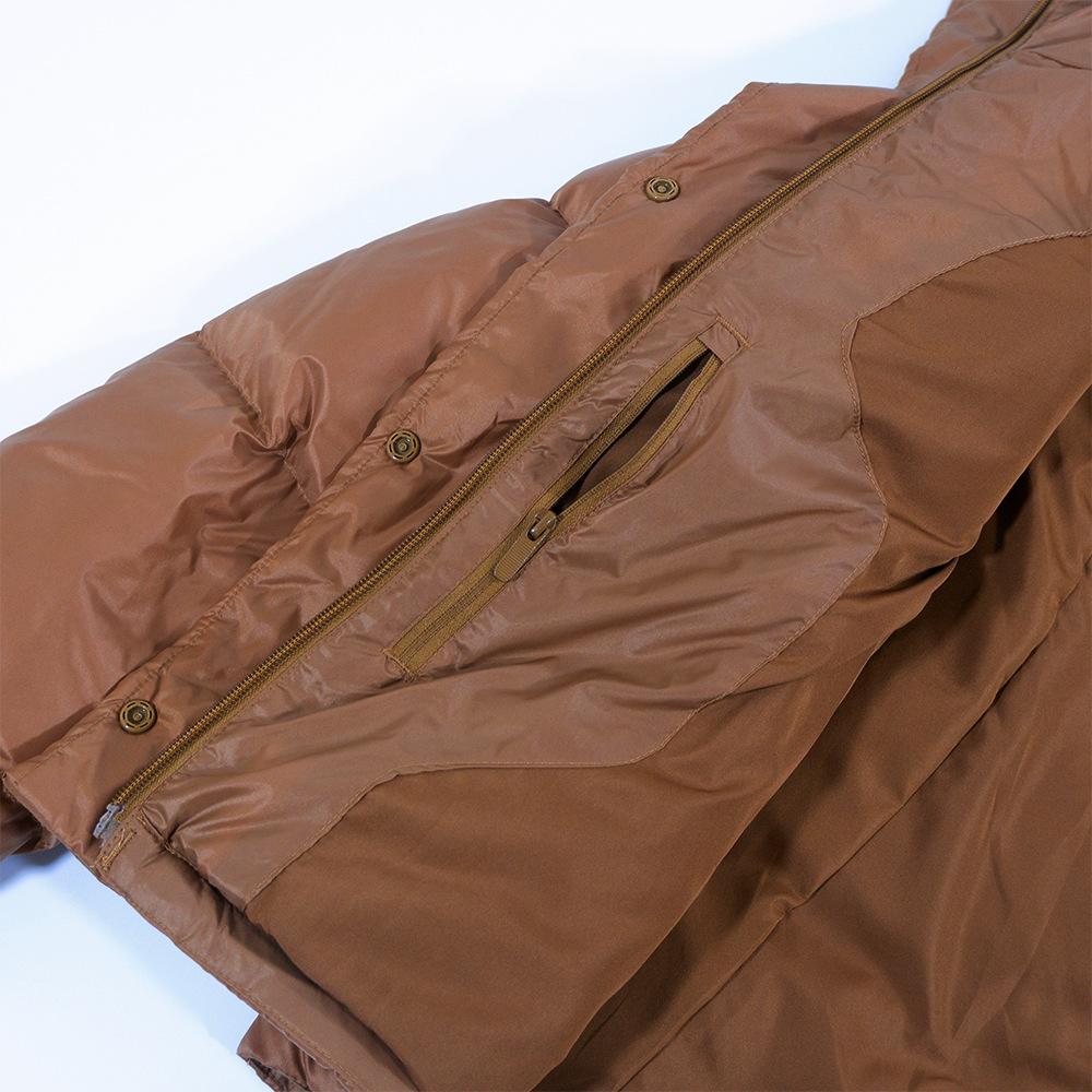 Lulu Kurze Kältebeständige Daunenjacke mit Kapuze: 4-Gitter-Puff, Abnehmbar & Warm für Herbst/Winter-Fitness