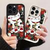JT258 Gato Maneki Neco Lucky Cat for iPhone 17 16 15 14 13 Pro Max Samsung S26 S25 Ultra A17 A16 A07 A56 A36 Xiaomi 15T Redmi 15c Note 14 Soft Case