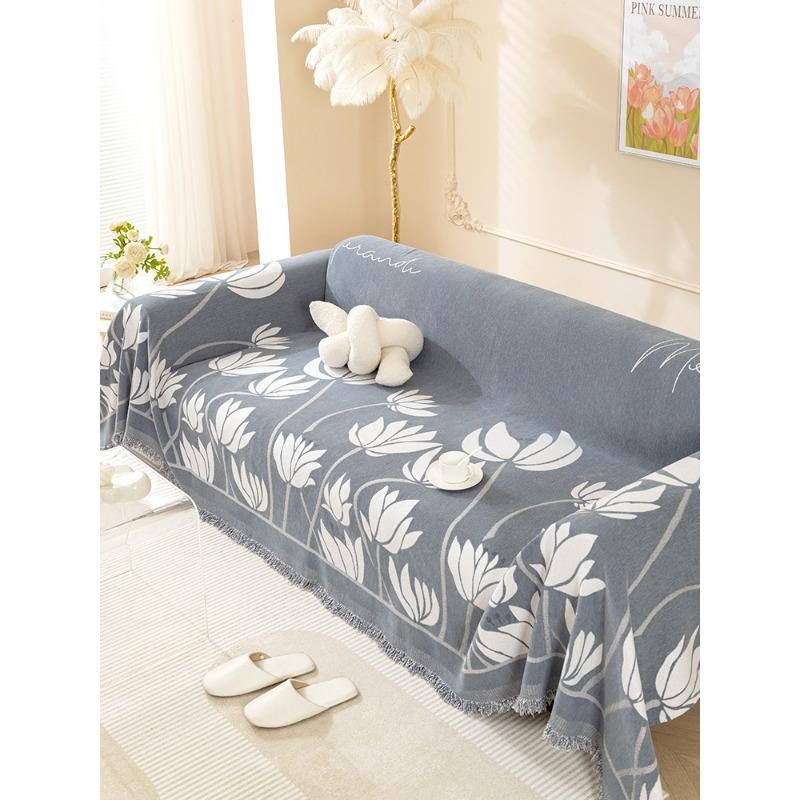 Sofabezug Stoff Erweiterter Bezug Vier Jahreszeiten All-Inclusive Universal Universal Katzenfest Gerade Reihe Sofakissen Vollbezug Decke