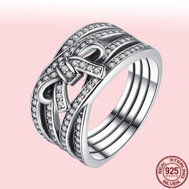 New 100 %925 Sterling Silver Rings Wholesale Popular Flower Lucky Rings For Women Jewelry Making