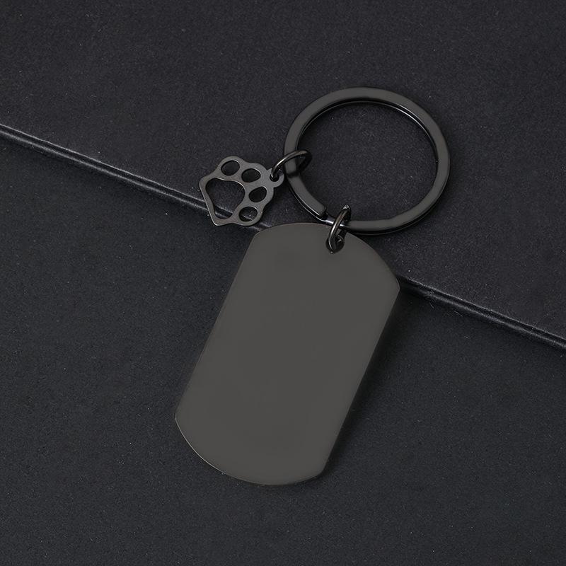Laser-Printed Metal Dog Tag Keychain - Festival Gift Engravable Blank