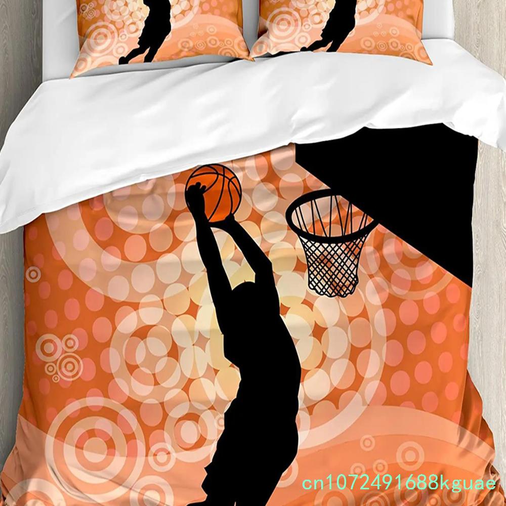 Flame Basketball Ball Box Printed Comfort Duvet Cover Pillow Case Home Textile Quilt Cover Boy Kid Teen Girl 3pcs Bedding Set