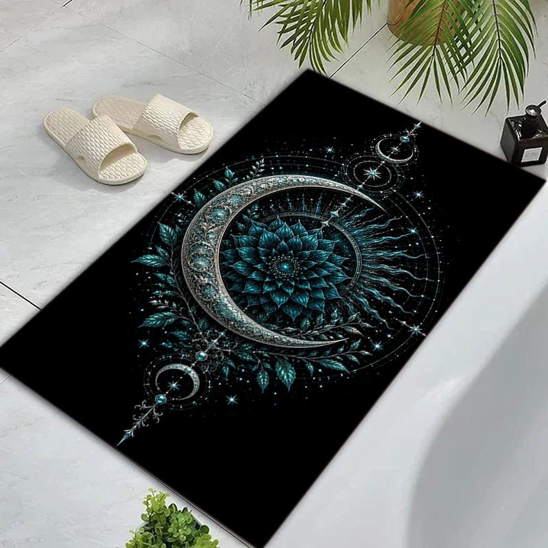 Mystical Lunar Phases Art Print Carpet Floor Mats Printing Christmas Gifts Fashion Art