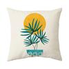 Home Decor Sun, Palm & Wave Digital Print Pillow Covers Pattern Cushion Cover Suitable For Sofa Bedroom Car Pillow Cover