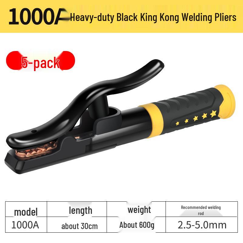 500A/800A Industrial-Grade European Style Non-Scalding Electric Welding Rod Holder Pliers, Anti-Drop Design