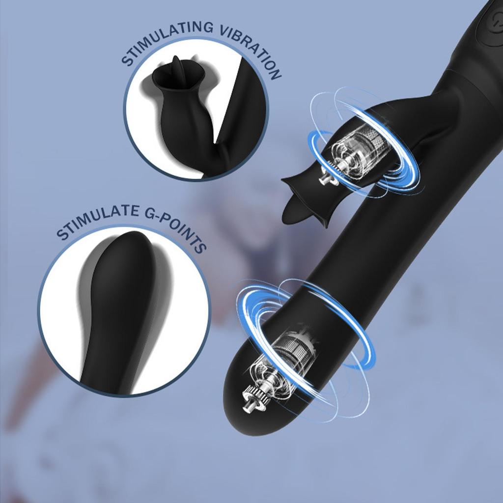 2 In 1 Vibrator Female Vagina Clitoris Nipple G-Spot Stimulator Adult Sex Toy Dildo Goods for Women Masturbation Massager 18+