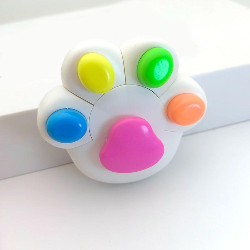 Cartoon Cat Paw Highlighter Pen Graffiti Marking Funnyl Highlighter Pen Handmade DIY Fluorescent Marker Children's Day Gifts