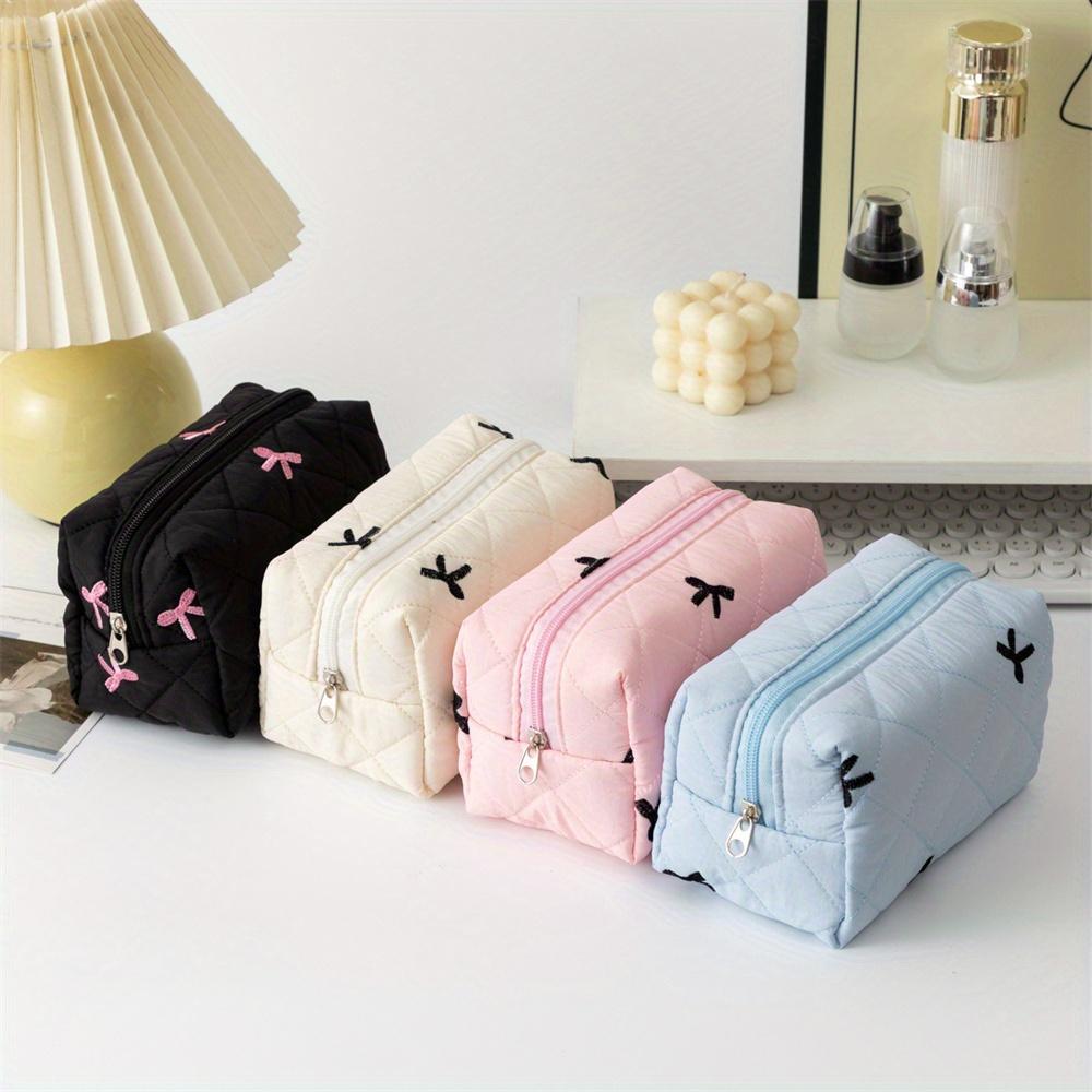 Ladies' Bow Makeup Bag for Bowknot Travel Cosmetic Bags Large Capacity Handheld Makeup Toiletry Storage Bag