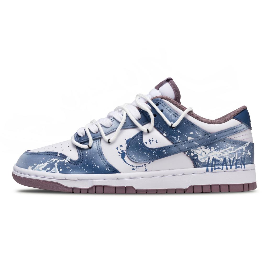 Nike Dunk Blu Scuro Scatola Subacquea Resistente all'Abrasione Resistente all'Abrasione Scarpe da Skateboard Basse Unisex Blu DV0833-112(Team691-S-BOX)