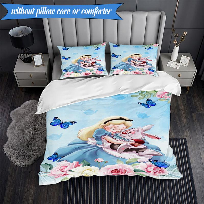 Alice and the Cat 3pcs K-pop Music Group Bedding set,Ideal for Bedroom, Dormitory,Including Duvet Cover And 2pcs Pillowcases,Fan Gifts