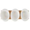 WHITELINE 3-Bowl Porcelain Appetizer Set on Bamboo Tray