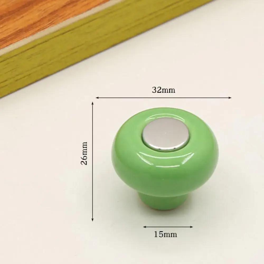 Retro Single Hole Ceramic Cabinet Knob Round European Style Door Pull Handles Vintage Drawer Knobs Kitchen