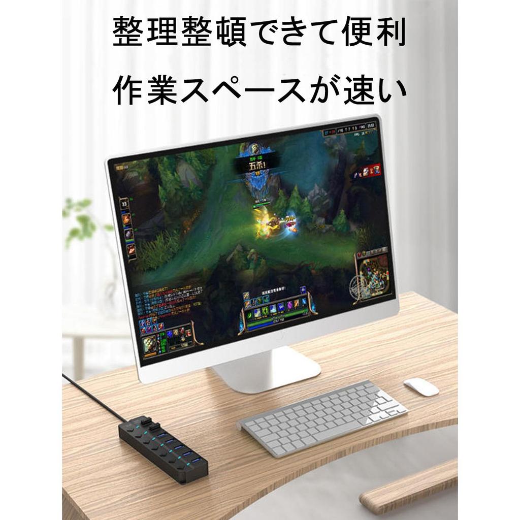 USB USB Cable with Independent USB 5Gbps DC Power Compatible with and Other Operating for Working from Home Hub, 3.0 Hub, 7-Port Switch, Expansion,