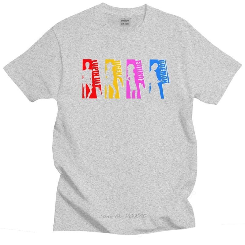 Lupin The Third Tshirt Men Cotton Handsome Tshirt Round Neck Short Sleeved Manga Tee Shirt Loose Fit Clothing