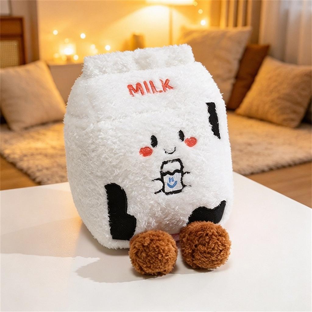 Cute Milk Carton Plush Toy Soft Stuffed Animal for Gifts Decoration