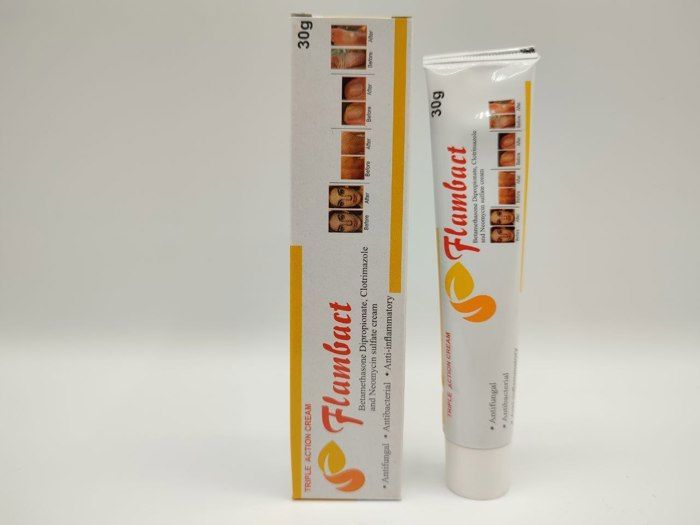 Crème anti fongique - Flambact - Tube - Anti bactérien - Anti inflammatoire - Sans parfum