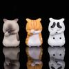 1/3Pcs Covering Face Cartoon Cat Ornament PVC Mini Kitten Figurine Statue Animal Sculpture Model Home Office Desktop Decoration