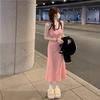 American Sweet and Spicy Contrasting Color Knitted Suspender Dress, Summer Outer Wear, Slim and Thin, Pure Desire Spice Girl Skirt, Hip Skirt