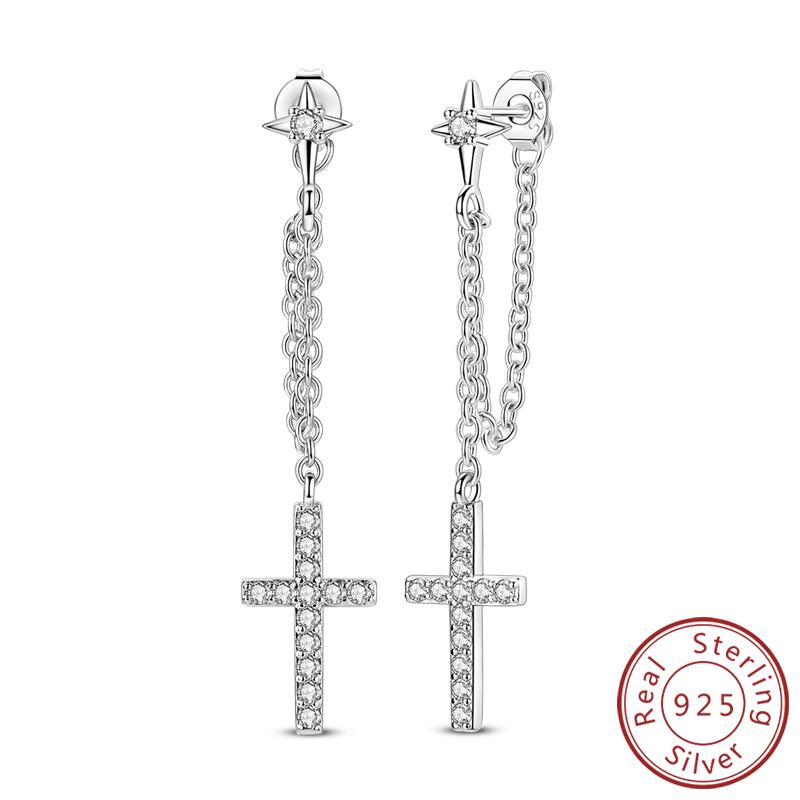 925 Silver Earrings Starry Pearl Devil Eye Simple Drop Stud Hoop Earrings for Women Girl Fashion Jewery Accessories