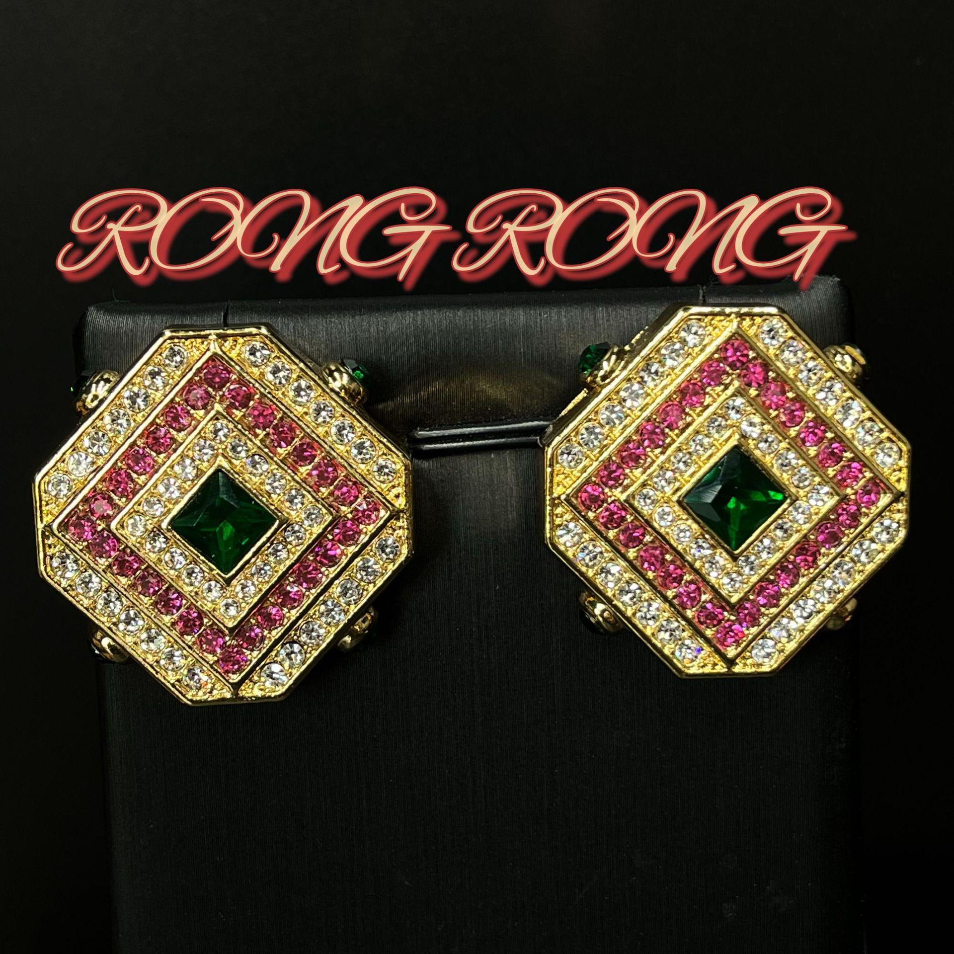 Vintage Full Earrings With Art Retro High End Palace Style