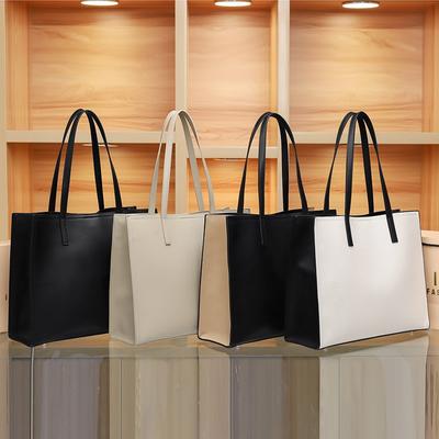 Autumn and Winter New Women's Bags Fashionable Large-capacity Commuter Underarm Bags Versatile Contrasting Color Tote Bags Shoulder Bags