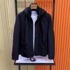 Spring New Men's Fashion Solid Color Casual Jacket Hooded Outdoor Windproof Jacket