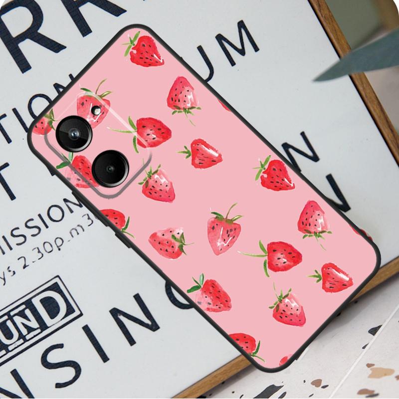 Cute Strawberry For Realme C67 C55 C53 C51 C35 C33 C31 C30 C25s C21Y GT Neo 6 GT5 9 10 11 12 Pro Plus Case
