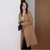 Sinuofude Women's Cashmere Blend Double-Faced Lapel Coat