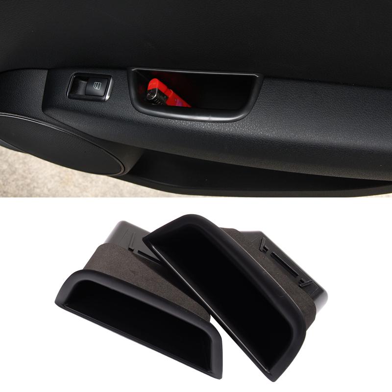 Rear Door Storage Barrel Container Tray Car Door Storage Box Door Handle Insert Organizer For Benz C Class W204 S204 2008-2014