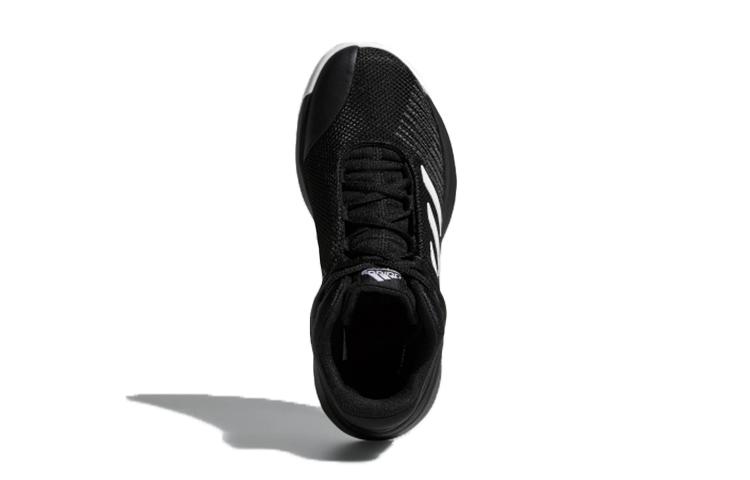 Adidas Pro Spark 2018 K Breathable Mid top Children's Basketball Shoes Black White Gray Kids' AH2644